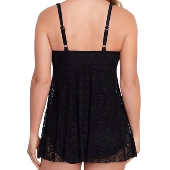 SWIM SOLUTIONS Women's Tummy-Control Flyaway Swimdress, swimwear onesuit - Picture 13 of 13